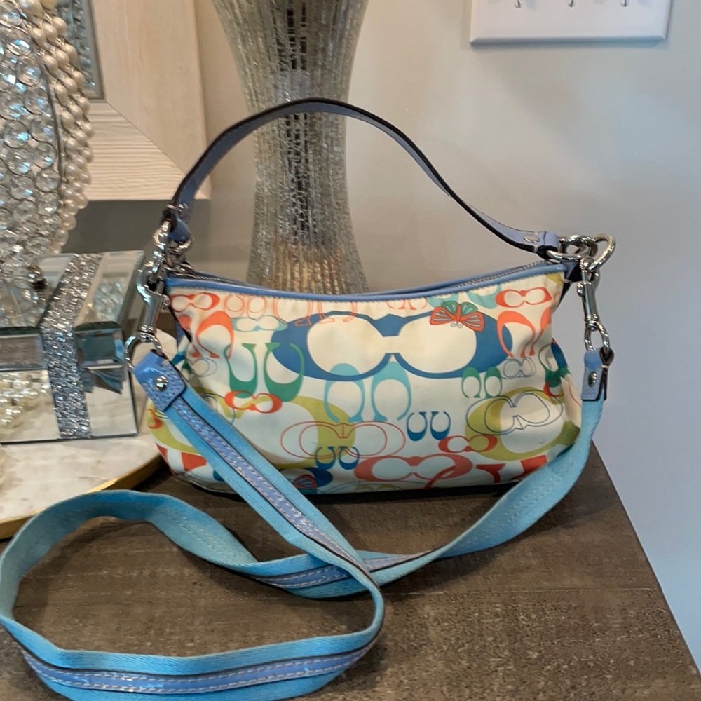 Multicolored Coach Nylon Bag